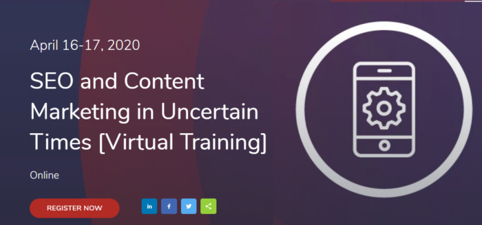 SEO training in uncertain times